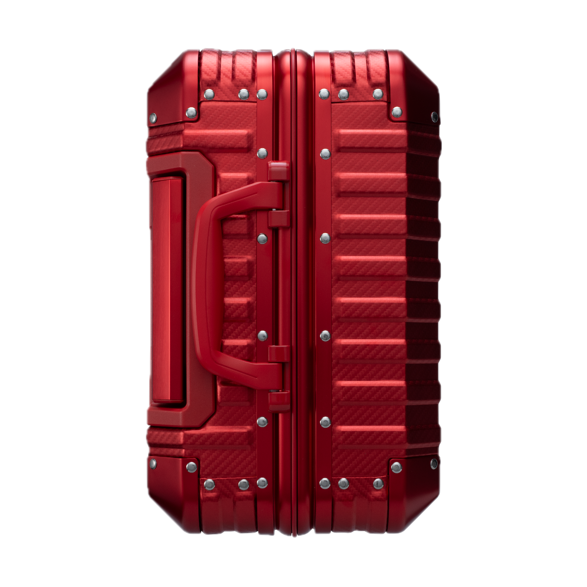 Roter Aluminium-koffer