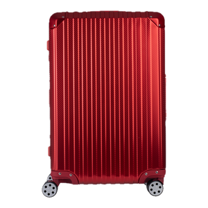 Roter Aluminium-koffer